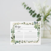 Boho Rezepte für üppige Vegetation für Braut Postkarte (Stehend Vorderseite)