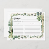 Boho Rezepte für üppige Vegetation für Braut Postkarte (Vorne/Hinten)
