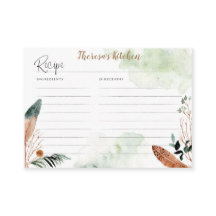 Boho Rezpe Card für Brautparty