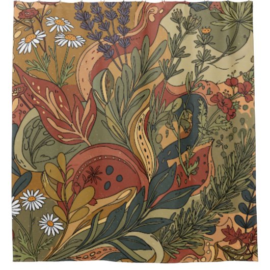 Boho Rhapsody Duschvorhang (Vorderseite)