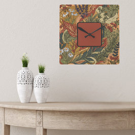 Boho Rhapsody Quadratische Wanduhr