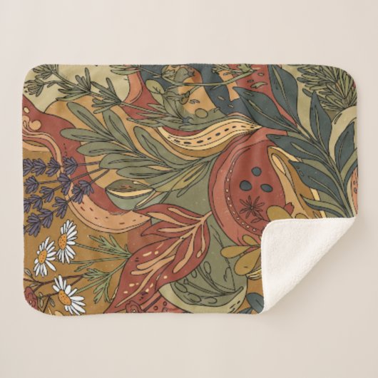 Boho Rhapsody Sherpa Blanket Sherpadecke (Vorderseite (Horizontal))