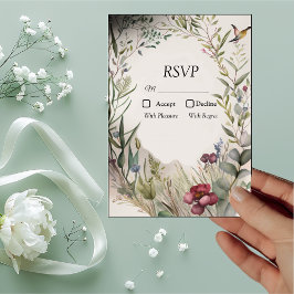 BOHO Ring für Blume und Zweigstellen UAWG RSVP Karte