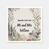 BOHO Ring of Blume and Branches Cocktail Napkins Serviette (Vorderseite)