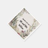 BOHO Ring of Blume and Branches Cocktail Napkins Serviette (Ecke)