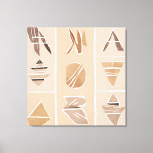 Boho Rock-Alphabet Botanische Kunst Moderne Leinwanddruck