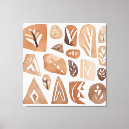 Boho Rock Leaf Botanischer Kunststil Einfache Mode Leinwanddruck