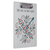 Boho Rock’n’Roll Gitarre mit Blume Klemmbrett (Rechts)