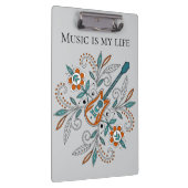 Boho Rock’n’Roll Gitarre mit Blume Klemmbrett (Rechts)