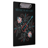 Boho Rock’n’Roll Gitarre mit Blume Klemmbrett (Rechts)