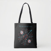 Boho Rock’n’Roll Gitarre mit Blume Tasche (Vorderseite)