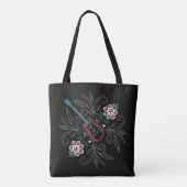 Boho Rock’n’Roll Gitarre mit Blume Tasche (Rückseite)