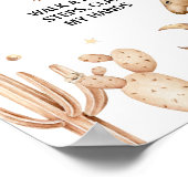 Boho Rodeo Erster Geburtstag Foto Milestone Zeiche Poster (Ecke)