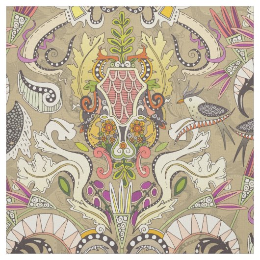 Boho Rokoko Bamboo Stoff (Muster)