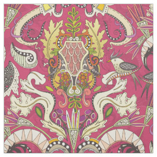 Boho Rokoko rosa Stoff