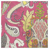Boho Rokoko rosa Stoff (Nahaufnahme)