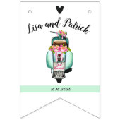 Boho Roller Hochzeitsfeier Wimpelkette (Zweite Fahne)