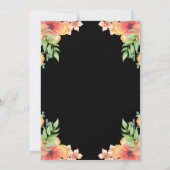 Boho Romantic Wildblumen Black Floral Wedding Einladung (Rückseite)