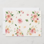 Boho Romantische Blumige Blüten Foto Save the Date (Rückseite)