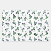 Boho Romantische Rustikale Frohe Weihnachten Geschenkpapier Set (Vorderseite 2)