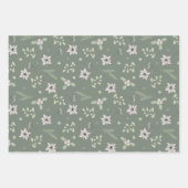 Boho Romantische Rustikale Frohe Weihnachten Geschenkpapier Set (Vorderseite)
