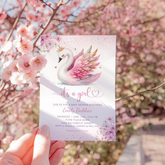 Boho rosa Aquarell Blüte seine Mädchen-Dusche Einladung