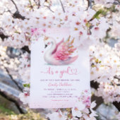 Boho rosa Aquarell Blüte seine Mädchen-Dusche Einladung