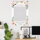 Boho-Rosa-Ätherisch-Blumen-Foto-Requisiten-Photobo Poster (Heimbüro)