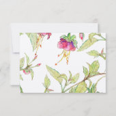 Boho rosa Blumen-moderne Hochzeit danken Ihnen zu Dankeskarte (Rückseite)