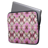 Boho Rosa Blumenmuster Laptopschutzhülle (Vorderseite Links)