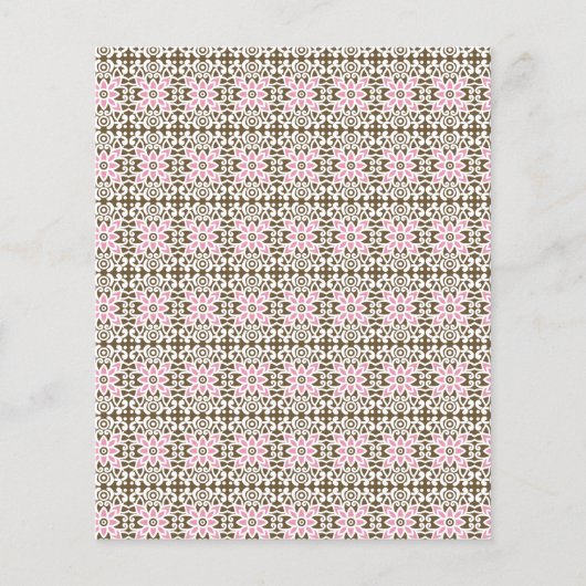 Boho Rosa Blumenmuster Luxus-Dekor Flyer (Vorne)