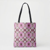 Boho Rosa Blumenmuster Tasche (Vorderseite)