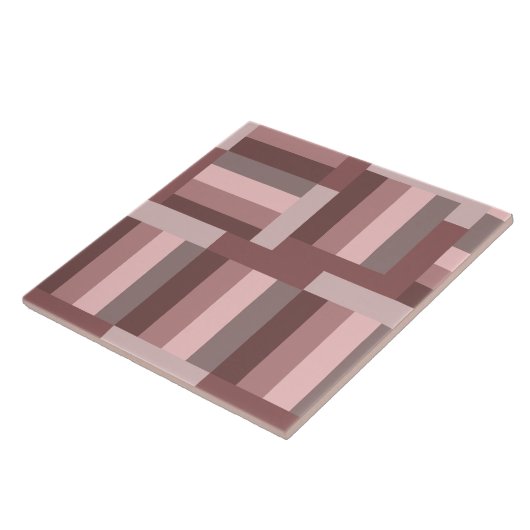Boho-Rosa-Braun-Pink Geometrisch Fliese (Seite)
