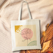 Boho rosa Rose und Sonne Tragetasche