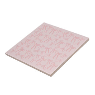 Boho-Rosa-Schleifen-Muster auf Puder-Rosa Fliese