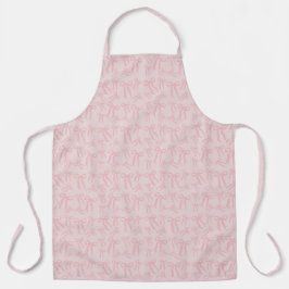 Boho Rosa Schleifen Muster auf Puder-Rosa Schürze