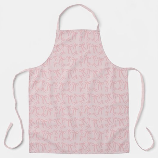 Boho Rosa Schleifen Muster auf Puder-Rosa Schürze (Vorderseite)