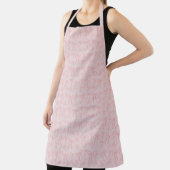 Boho Rosa Schleifen Muster auf Puder-Rosa Schürze (InSitu)