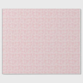 Boho-Rosa-Schleifenmuster auf Puder-Rosa Geschenkpapier (Flach)