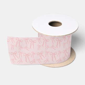 Boho-Rosa-Schleifenmuster auf Puder-Rosa Satinband