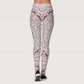 Boho Rosa und Blau Mandala-Muster Leggings (Rückseite)
