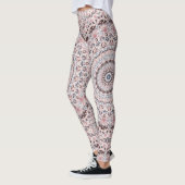 Boho Rosa und Blau Mandala-Muster Leggings (Links)