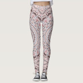 Boho Rosa und Blau Mandala-Muster Leggings (Vorderseite)