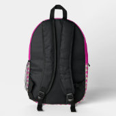 Boho-Rosa- und Gelber-Mädchen-Rucksack Bedruckter Rucksack (Rückseite)