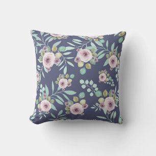 Boho rosa und grün mit Lila Rückseite Kissen