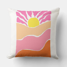 Boho rosa und orange Sonnenuntergang