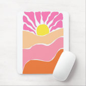 Boho rosa und orange Sonnenuntergang Mousepad (Mit Mouse)