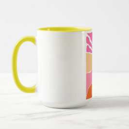 Boho rosa und orange Sonnenuntergang Tasse