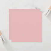 Boho Rosa Uni-Farbe Karte (Vorderseite/Rückseite Beispiel)
