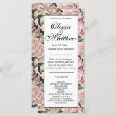 Boho rosa Wasserfarbe Hydrangeas Hochzeitsprogramm (Vorne/Hinten)